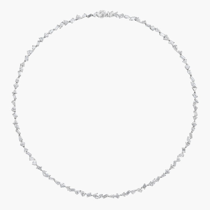 Mini Multishape Diamond Tennis Necklace
