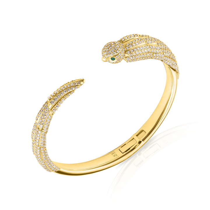 Parrot Pave Bracelet Cuff