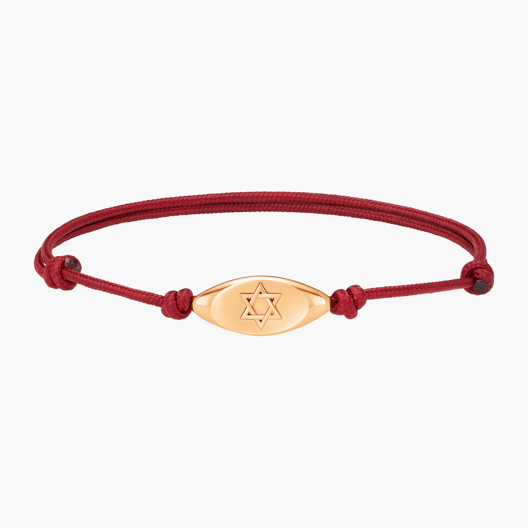 Star Of David Cord Bracelet