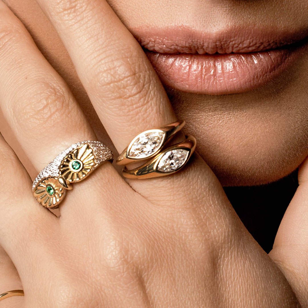 Large Marquise Bezel Ring