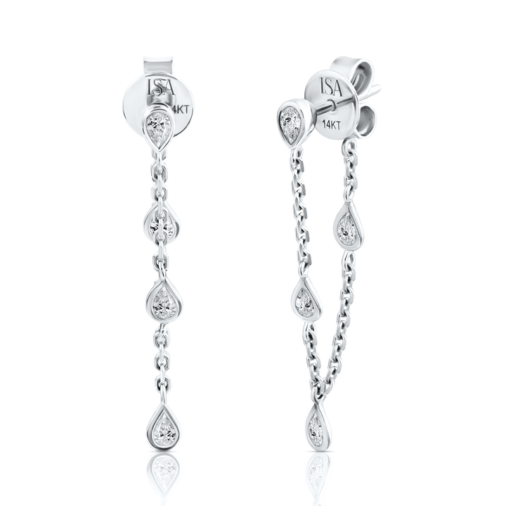 Teardrop Diamond Earrings