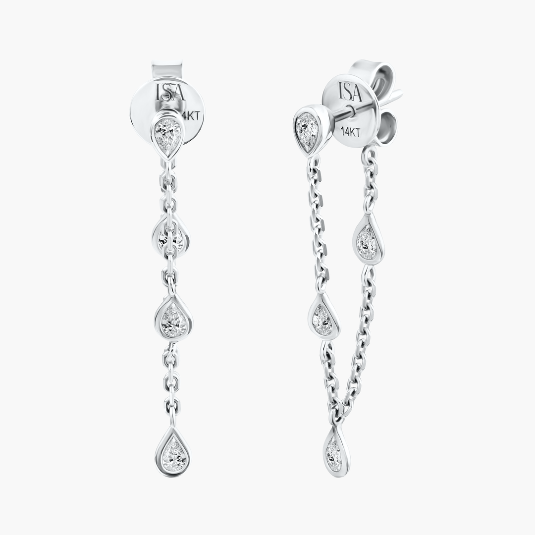 Teardrop Diamond Earrings