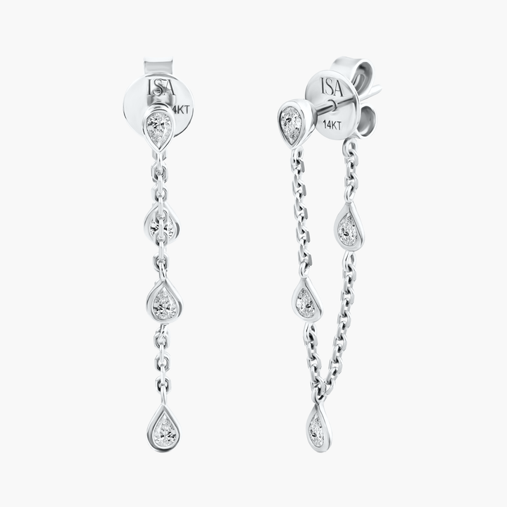 Teardrop Diamond Earrings