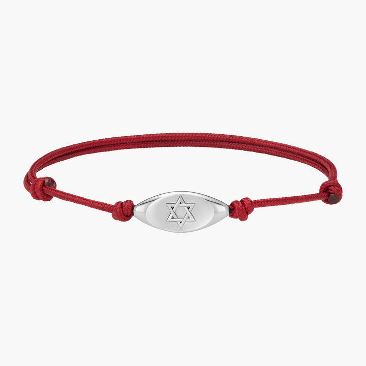 Star Of David Cord Bracelet