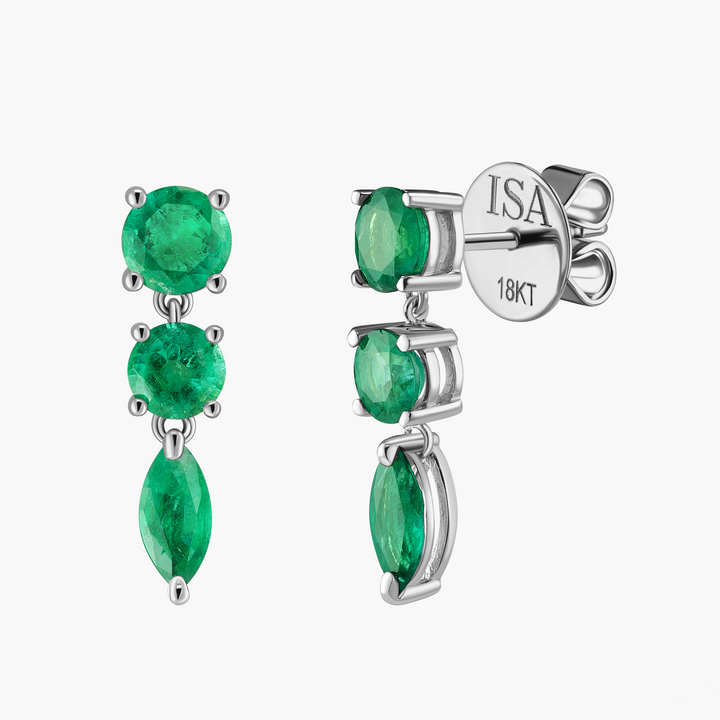 Trinity Spark Emerald Marquise Studs