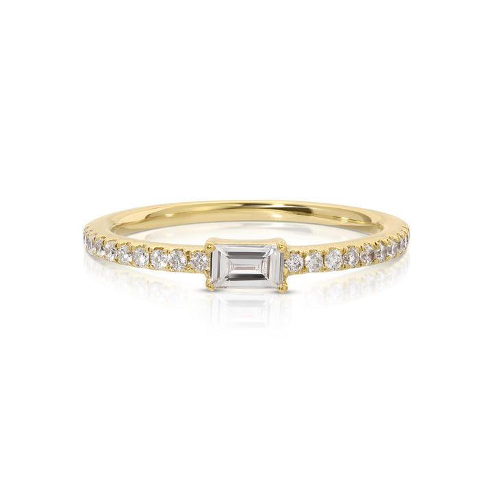 Baguette Diamond Pave Ring