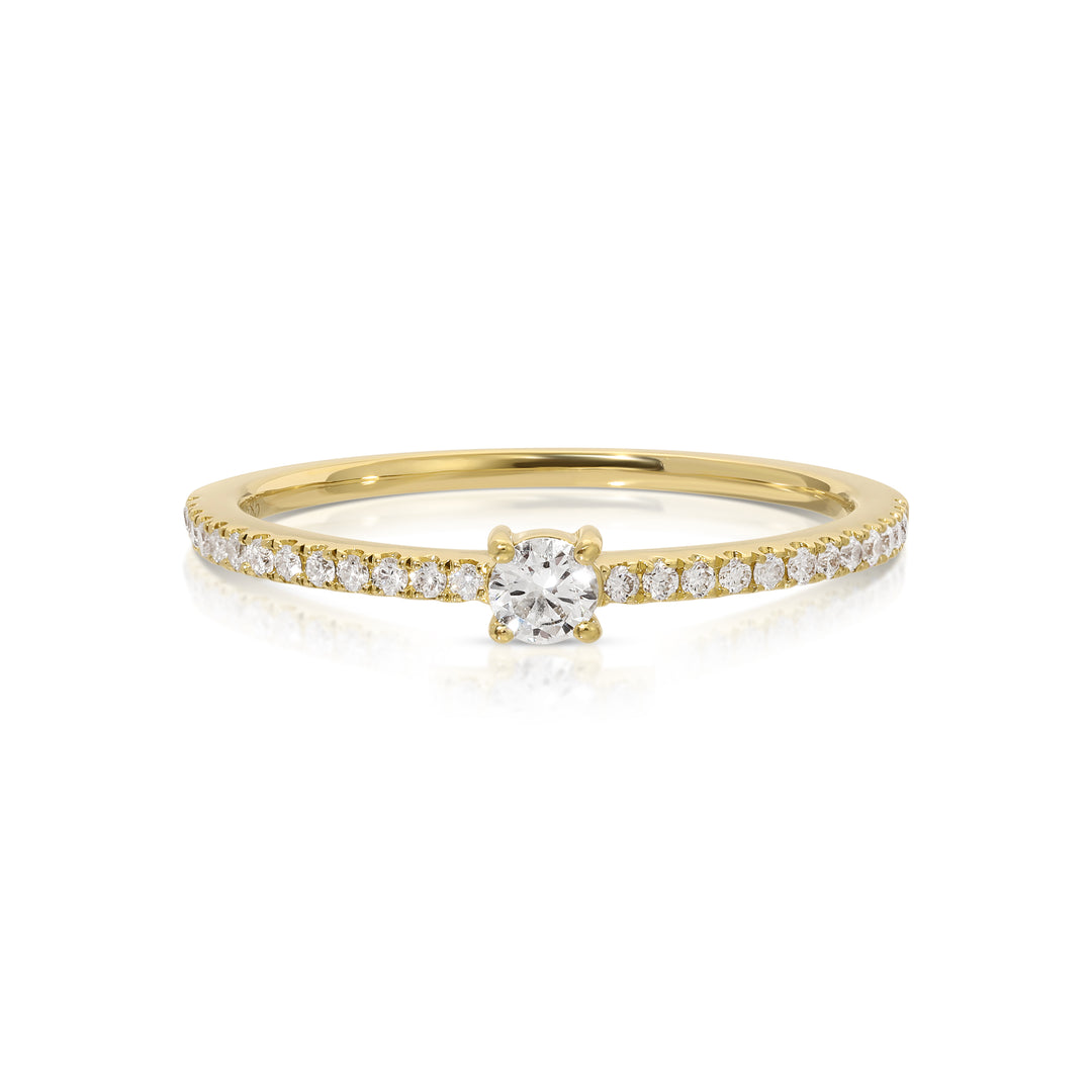 Round Diamond Pave Ring